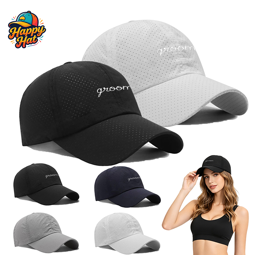 Men'S Grooming Ideas - 1PC Groom Embroidered Perforated Baseball Cap,