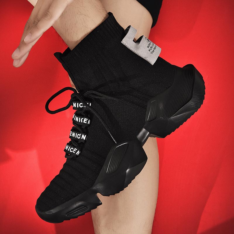 Men'S Grooming Club - Plus Size Hightop High-soled Men Sport