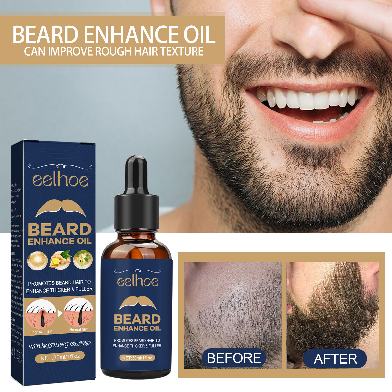 Men'S Grooming Product - Beard Growth Oil for Men Hair