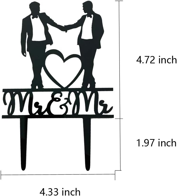 Mr & Mr Cake Topper, Black Acr - Men'S Grooming Gifts のレビューと価格
