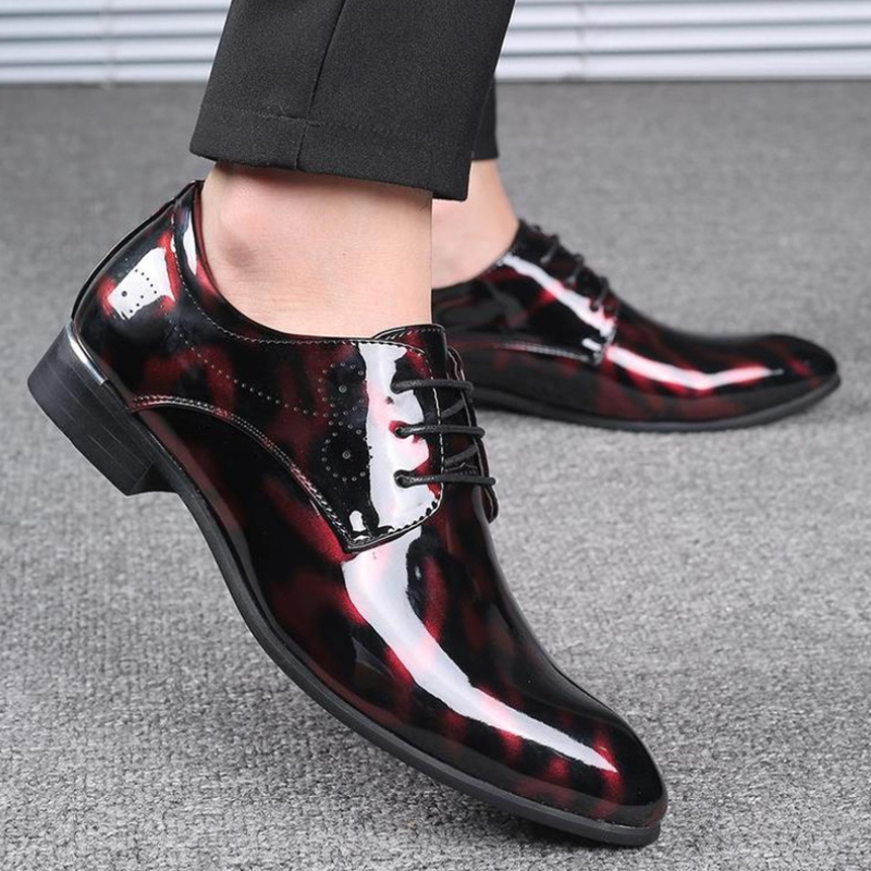 Wine Red Patent Leather Pointe - Men'S Grooming Oxford のレビューと価格