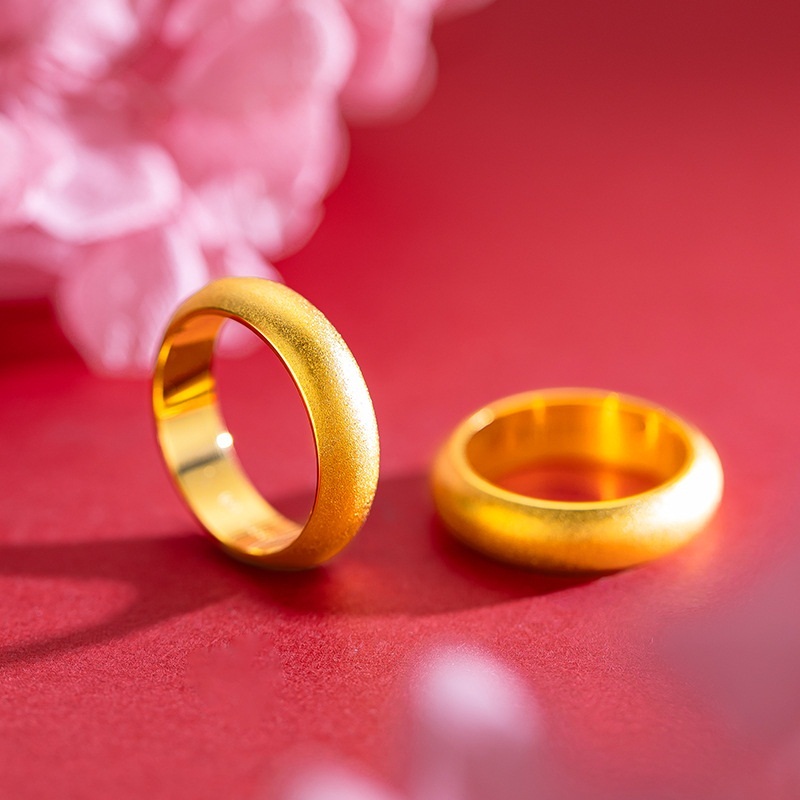 QEENKISS  Gold Matte Ring For  - Men'S Grooming Gifts のレビューと価格