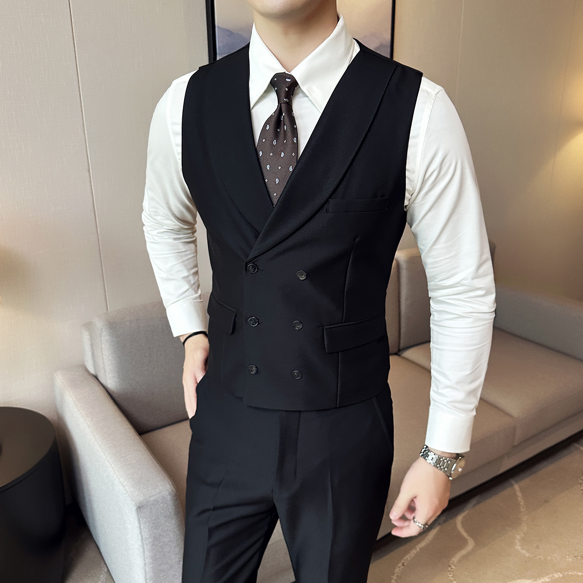 ( Vest + Pants) Men Luxury Dou - Men'S Grooming Club のレビューと価格