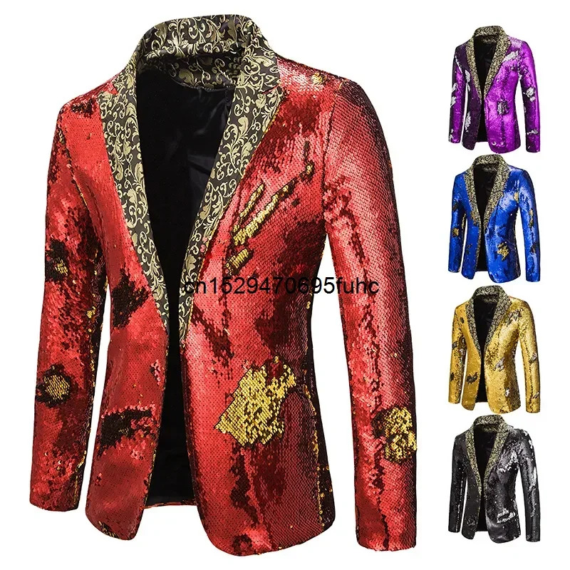 Men Blazer Shiny Sequin Shawl  - Men'S Grooming Club のレビューと価格