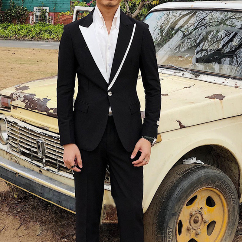 Casual Men Suits With Black Pa - Men'S Grooming Club のレビューと価格