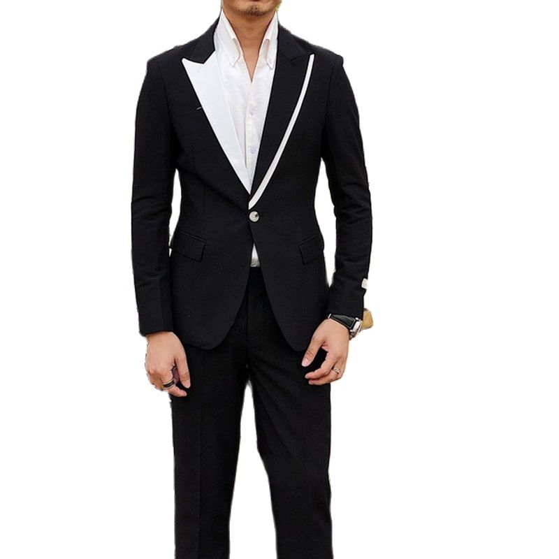 Casual Men Suits With Black Pa - Men'S Grooming Club のレビューと価格