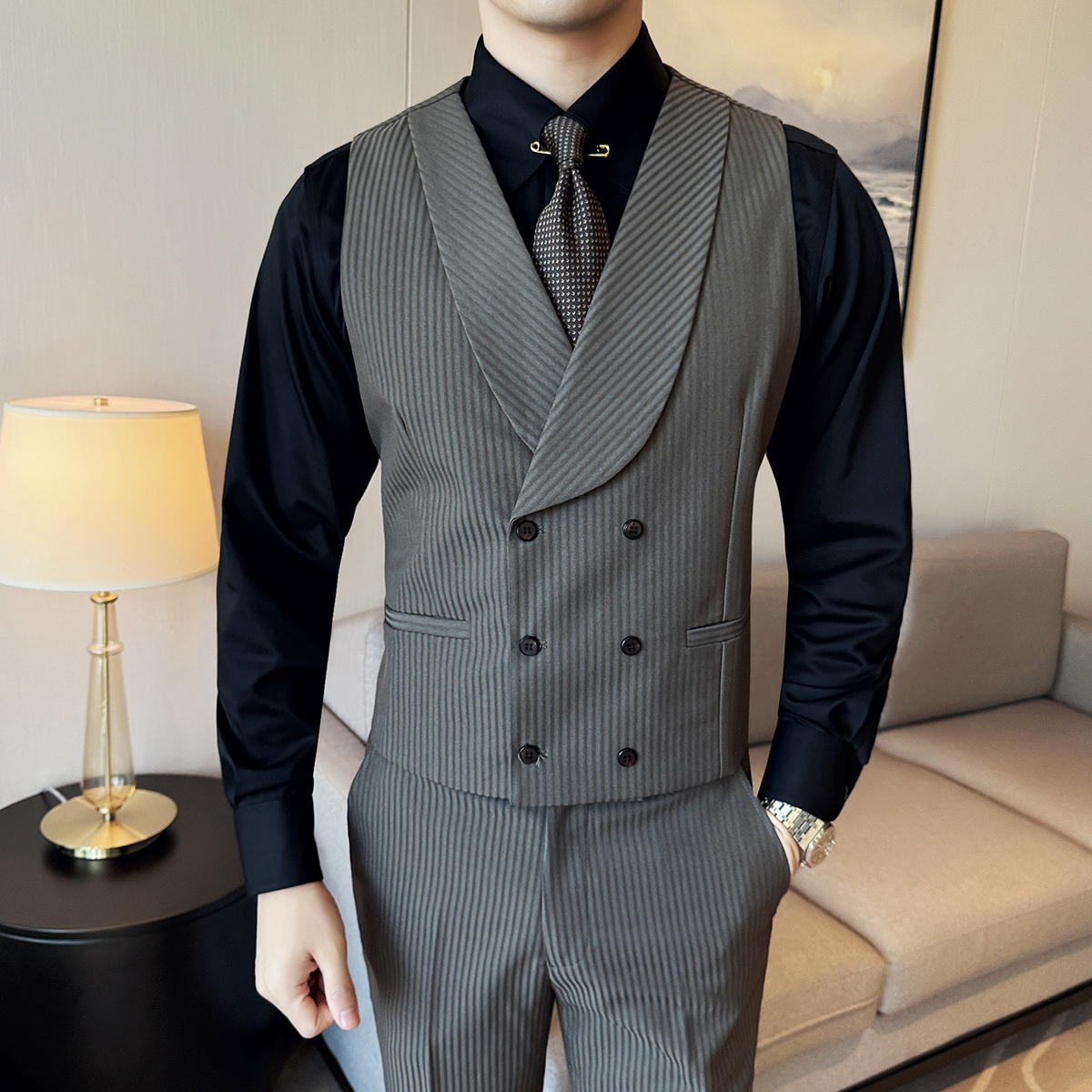 ( Vest + Pants) Men Luxury Str - Men'S Grooming Club のレビューと価格