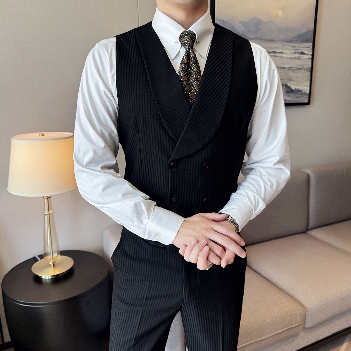 ( Vest + Pants) Men Luxury Str - Men'S Grooming Club のレビューと価格