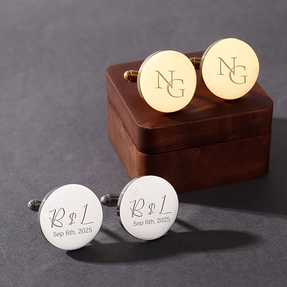 1pair Personalised Name Cuffli - Men'S Grooming Gifts のレビューと価格
