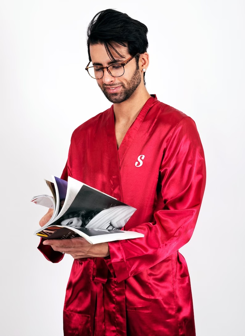 Mr Custom Robe Groom Satin Rob - Men'S Grooming Gifts のレビューと価格