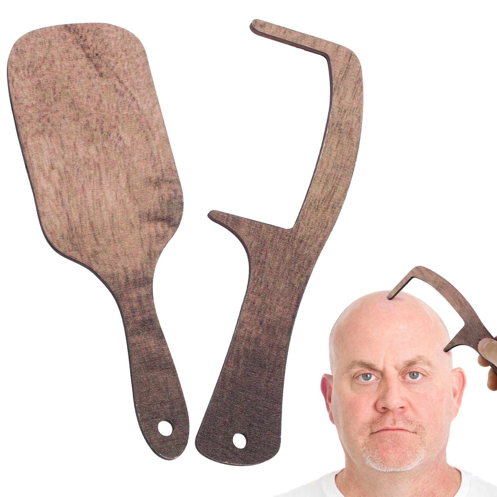 1 set Funny Bald Scalp Head Fa - Men'S Grooming Gifts のレビューと価格