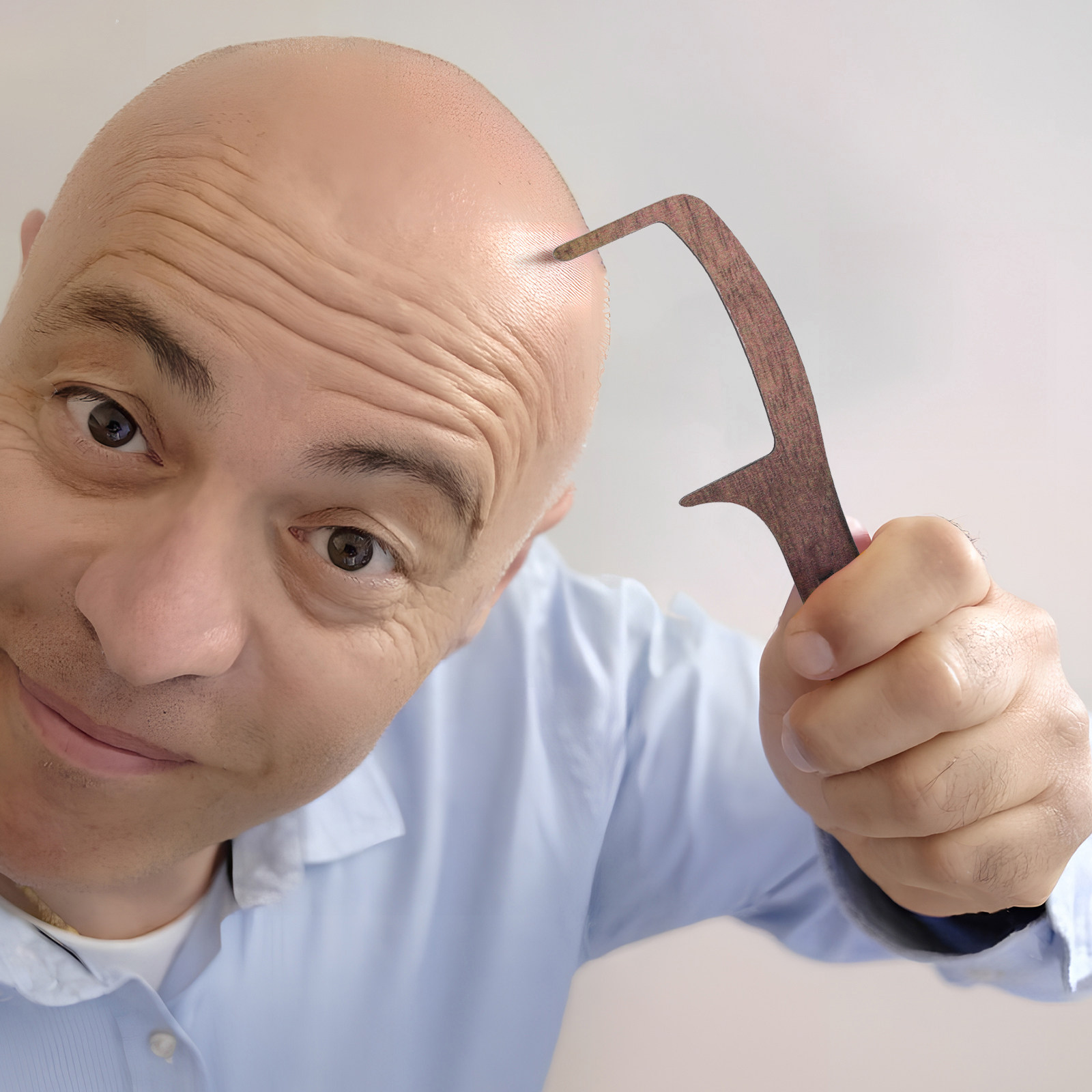 1 set Funny Bald Scalp Head Fa - Men'S Grooming Gifts のレビューと価格