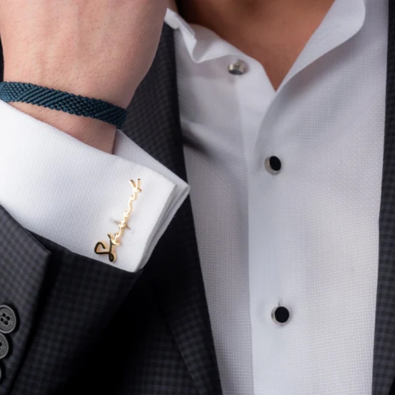 Custom Name Cufflinks 18K Gold - Men'S Grooming Gifts のレビューと価格
