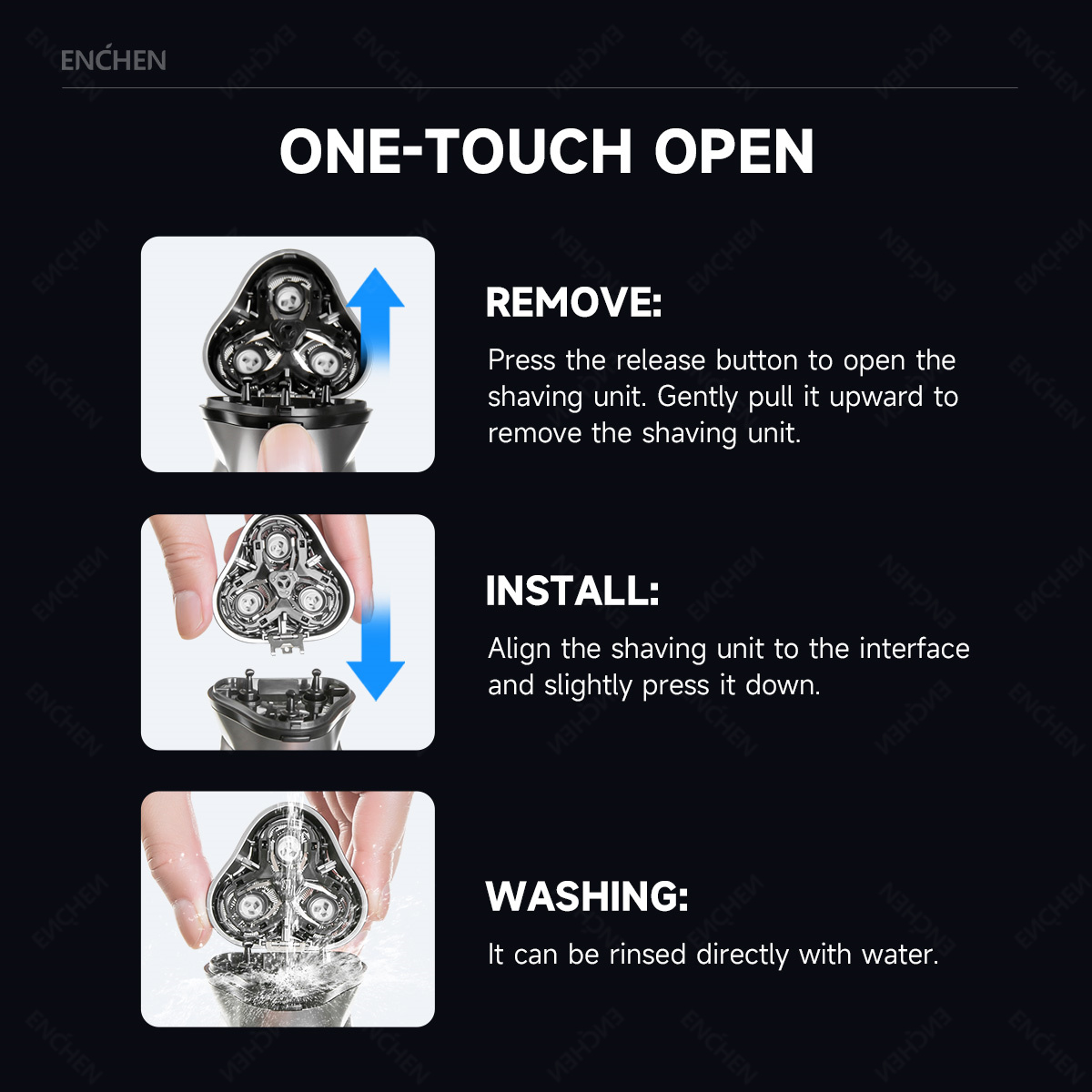 ENCHEN Blackstone's Replacemen - Electric Shaver Rotary のレビューと価格