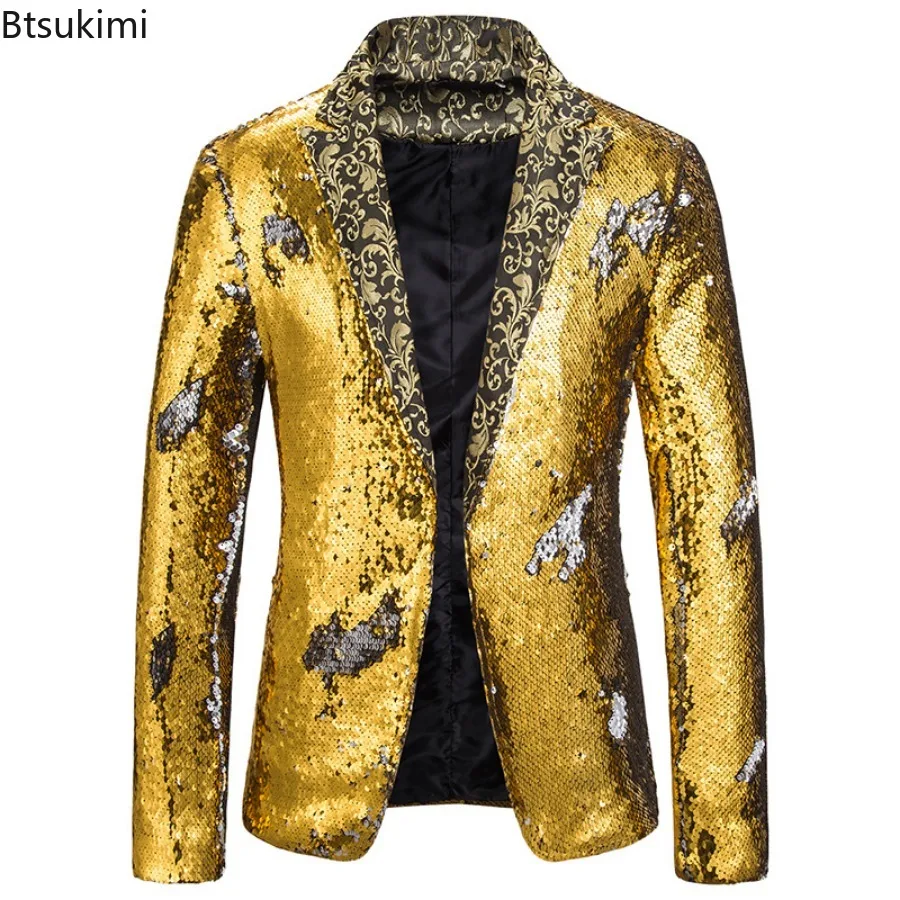 New Men's Fashion Blazer Shiny - Men'S Grooming Club のレビューと価格