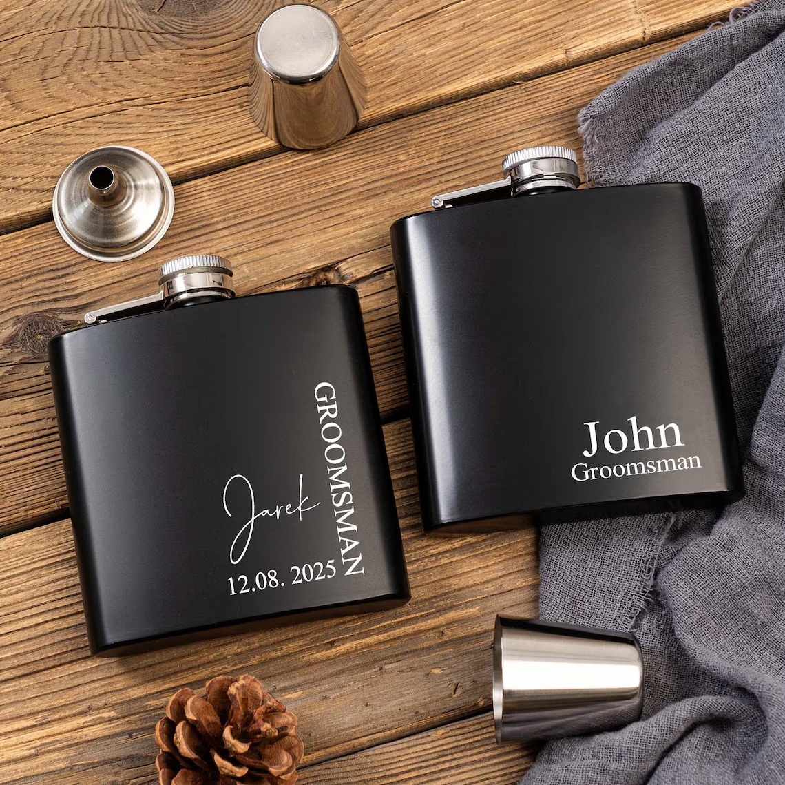 Personalized Name Hip Flask Se - Men'S Grooming For Engagement のレビューと価格